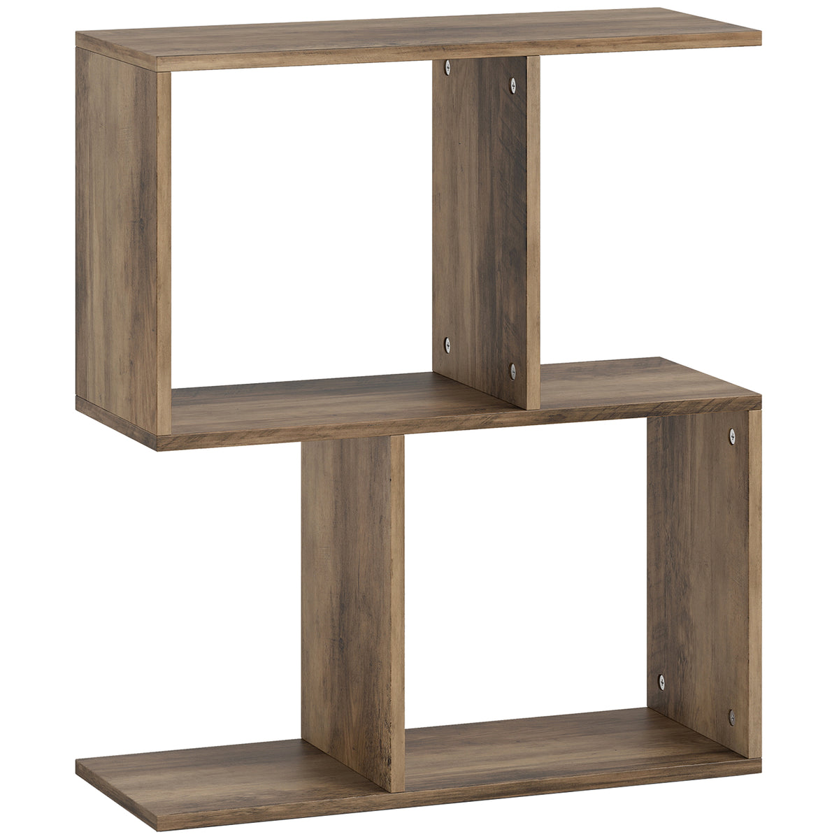 58 cm Narrow S-Shaped 3-Tier Side Table – Oak