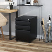 Anti-tilt 3-drawer steel filing cabinet – image 2
