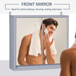Grey double door mirror cabinet – image 5