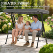 3-seater garden swing seat, light grey – image 7