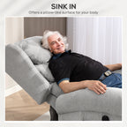 Velvet-Feel 150Â° Electric Riser Recliner Chair - Grey