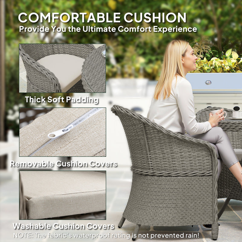 Round rattan dining set – image 7