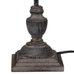 Turned urn and square base close-up