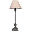 Incia grey-washed stem table lamp with linen shade