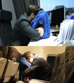 Royal blue inflatable travel pillow variant