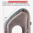 Multi-position inflatable travel pillow with face and arm openings