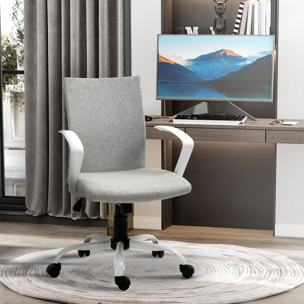 Linen-look swivel desk chair – image 2