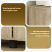 Lockable office storage cabinet – oak – image 5