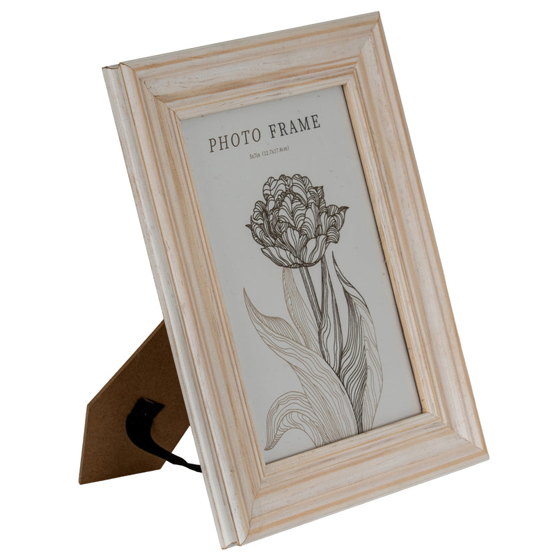 Isla photo frame standing in portrait on its fold-out stand