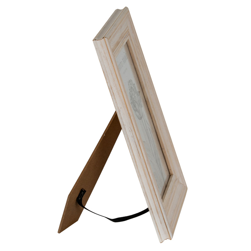 Side view of the photo frame showing the fold-out stand