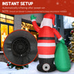 Built-in fan used to inflate the Christmas display