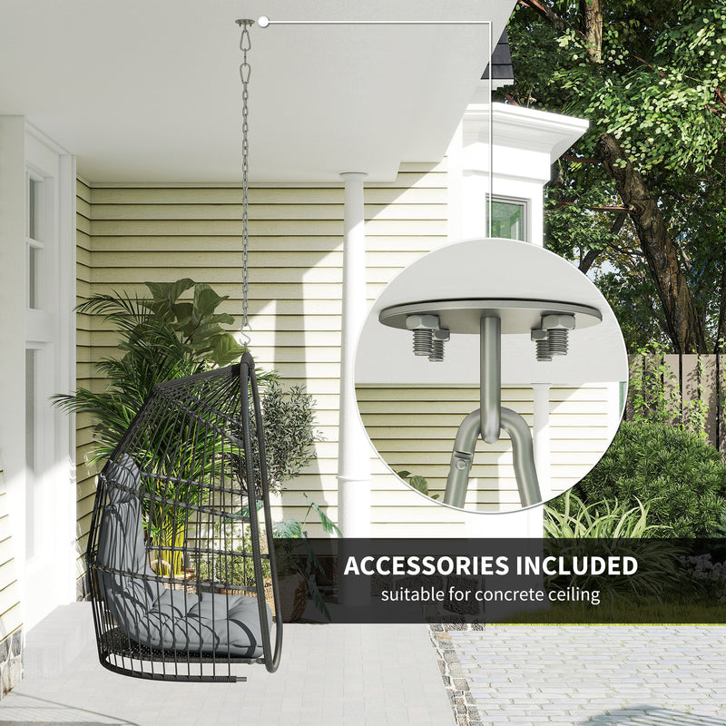 Rattan hanging egg chair – image 8
