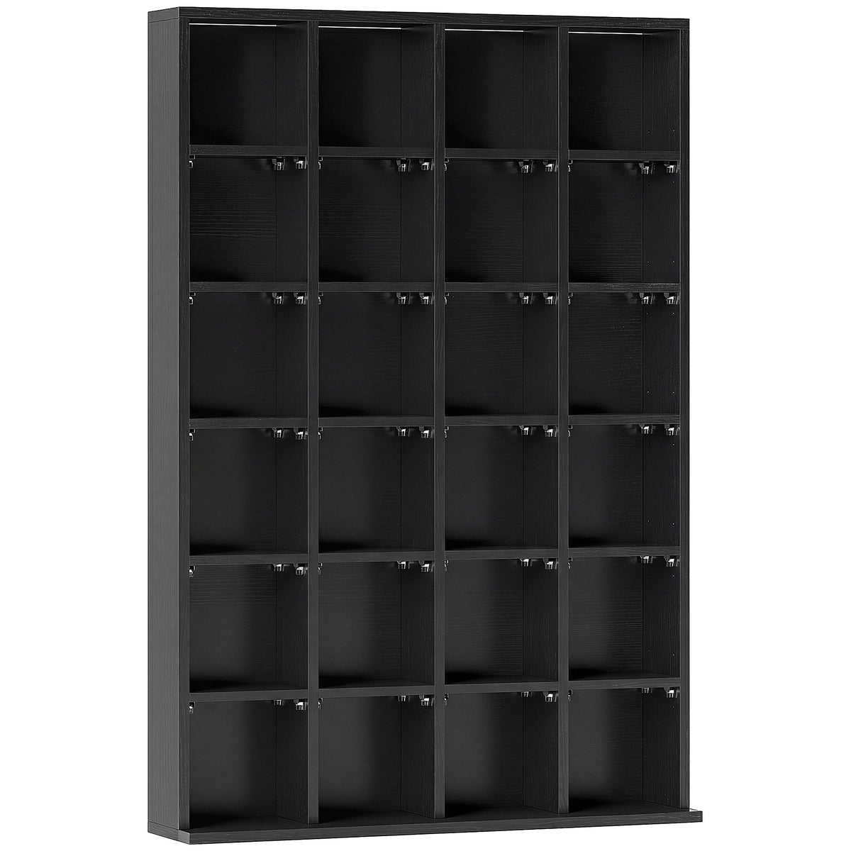 456-CD / 336-DVD Media Storage Unit with Adjustable Shelves – Black