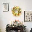 60cm Pre-Lit Christmas Wreath hanging in a festive room