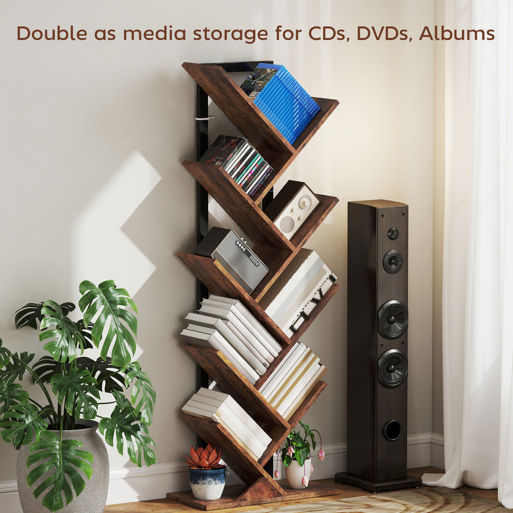 Eight-Section Tree Bookcase - Wood-Effect
