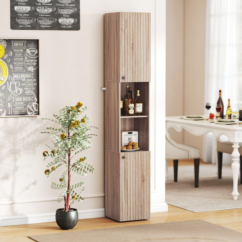 182 cm tall fluted bathroom cabinet – image 9