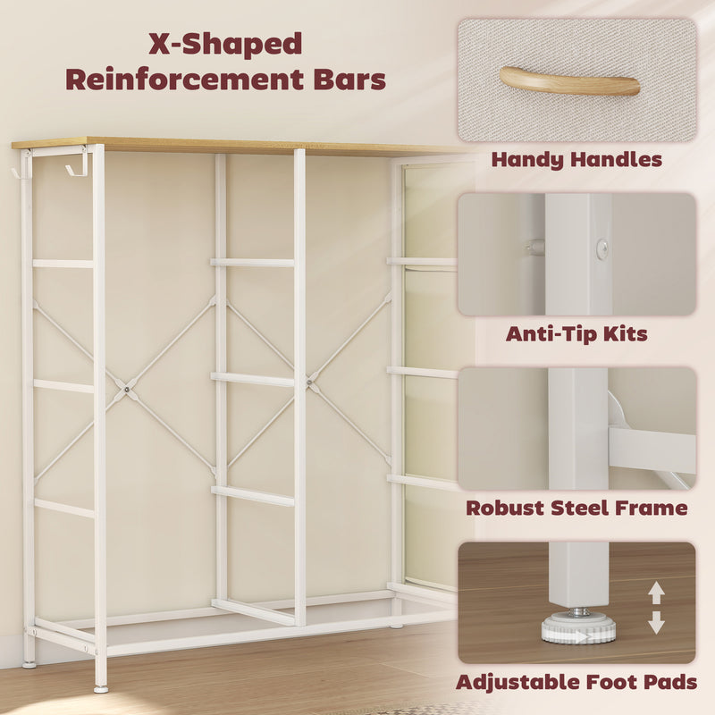 8-drawer fabric chest with side pockets – image 7