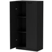 HOMCOM 120 cm Tall Storage Cabinet Cupboard, 3-Tier File Organiser Wooden Filing Cabinet, Black