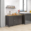 Black & natural 2-door sideboard – image 10