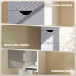 Slim white and grey bathroom cabinet – image 7