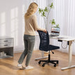 Vinsetto Computer Desk Chair, Mesh Office Chair with Adjustable Height and Swivel Wheels, Armless Study Chair, Dark Grey – view 7