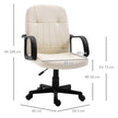 PU leather swivel desk chair – image 3