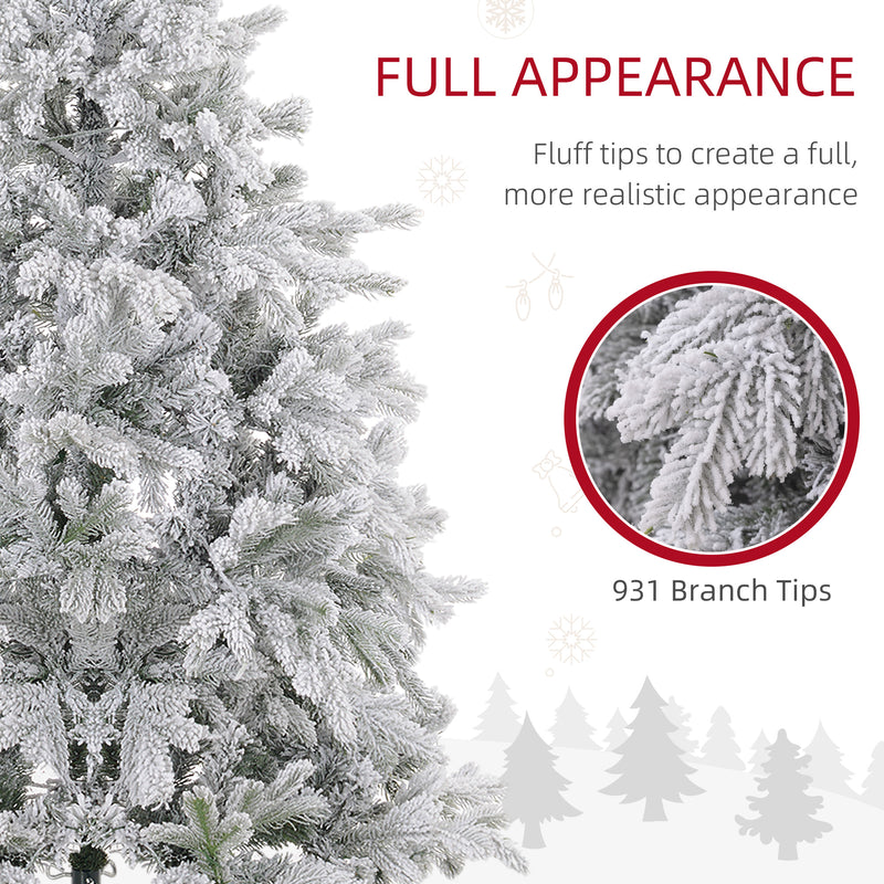 5ft pre-lit bushy flocked Christmas tree – image 6