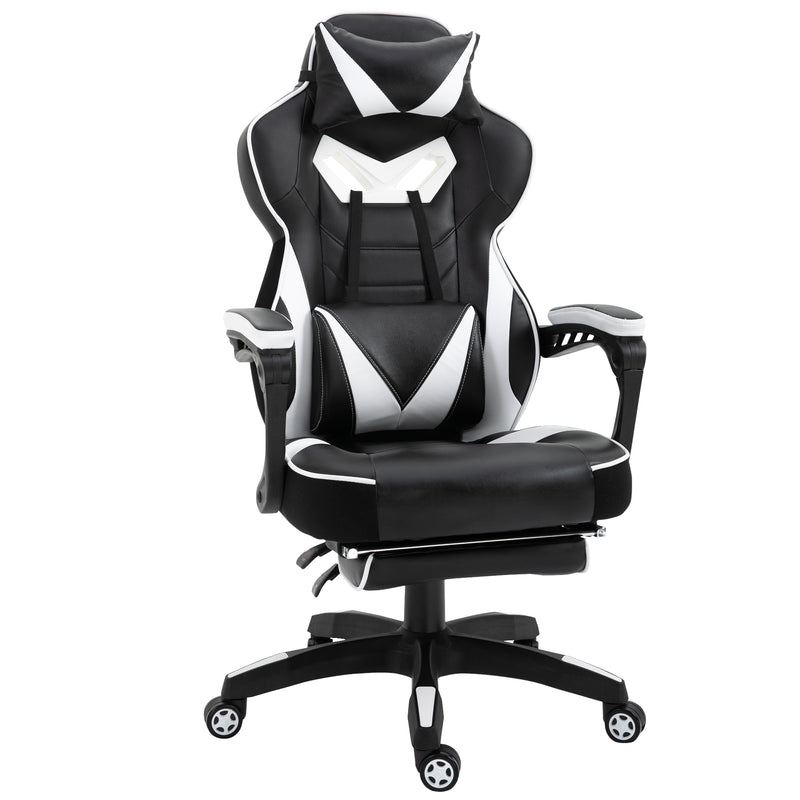 Racing gaming chair with footrest – image 10