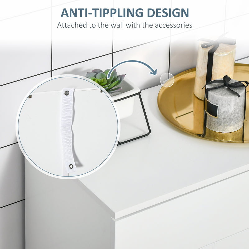 White bathroom floor cabinet – image 7