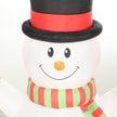 Close-up view of the 7ft snowman and reindeer Christmas inflatable