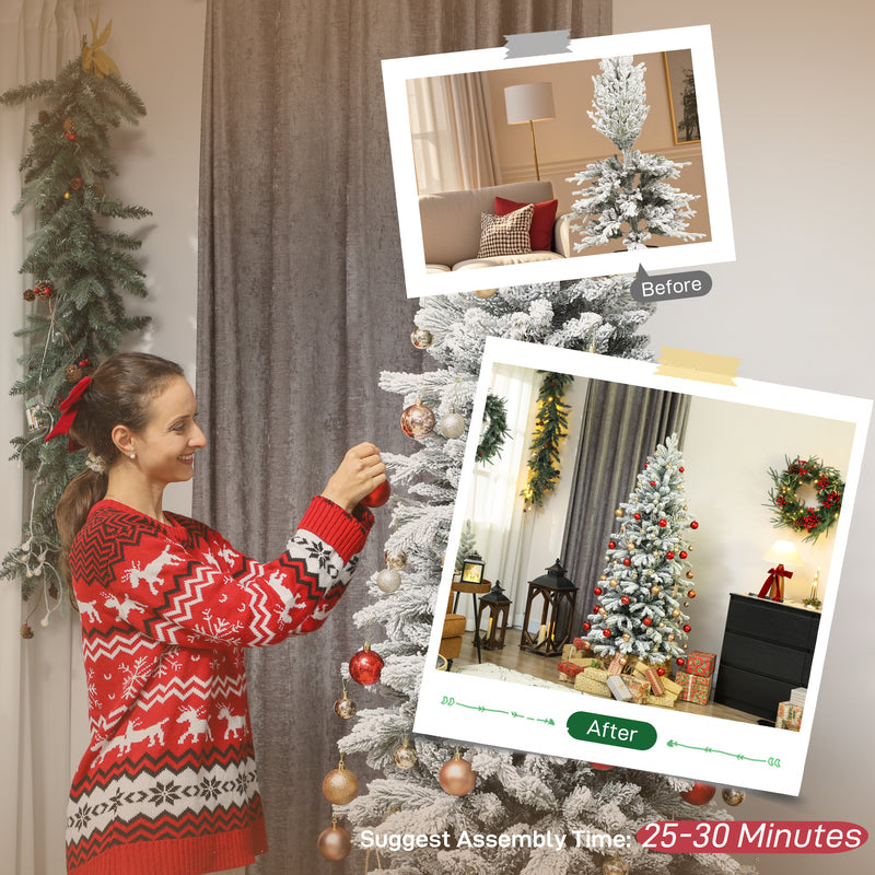 7ft frosted pencil Christmas tree – image 7