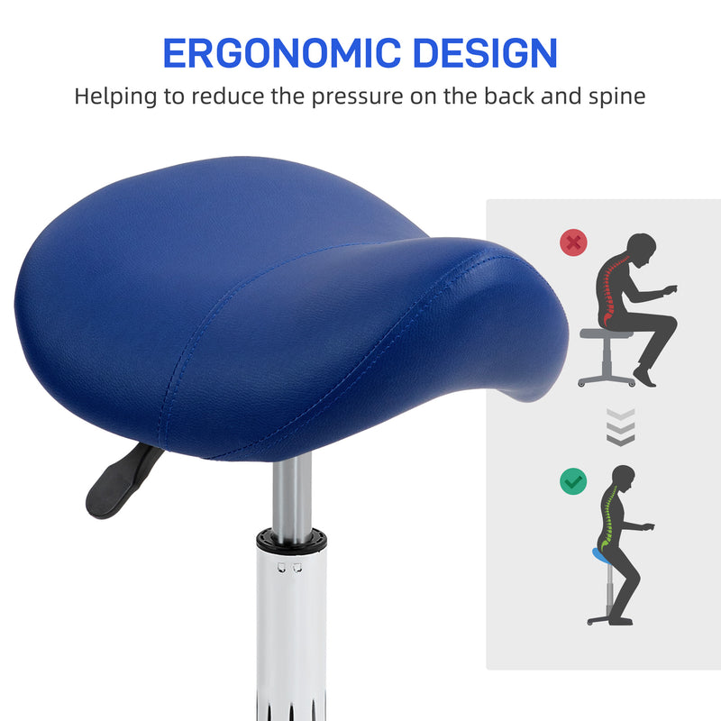 Dark blue saddle stool – image 7