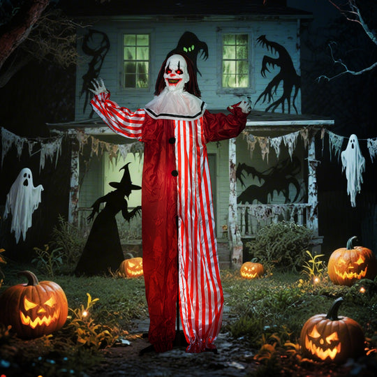 165cm Animated Clown with Glowing Eyes & Sound – image 2 of 9