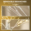 Bendable branches of the 6ft pre-lit white birch tree