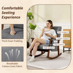 Wood Frame Rocking Accent Chair - Grey