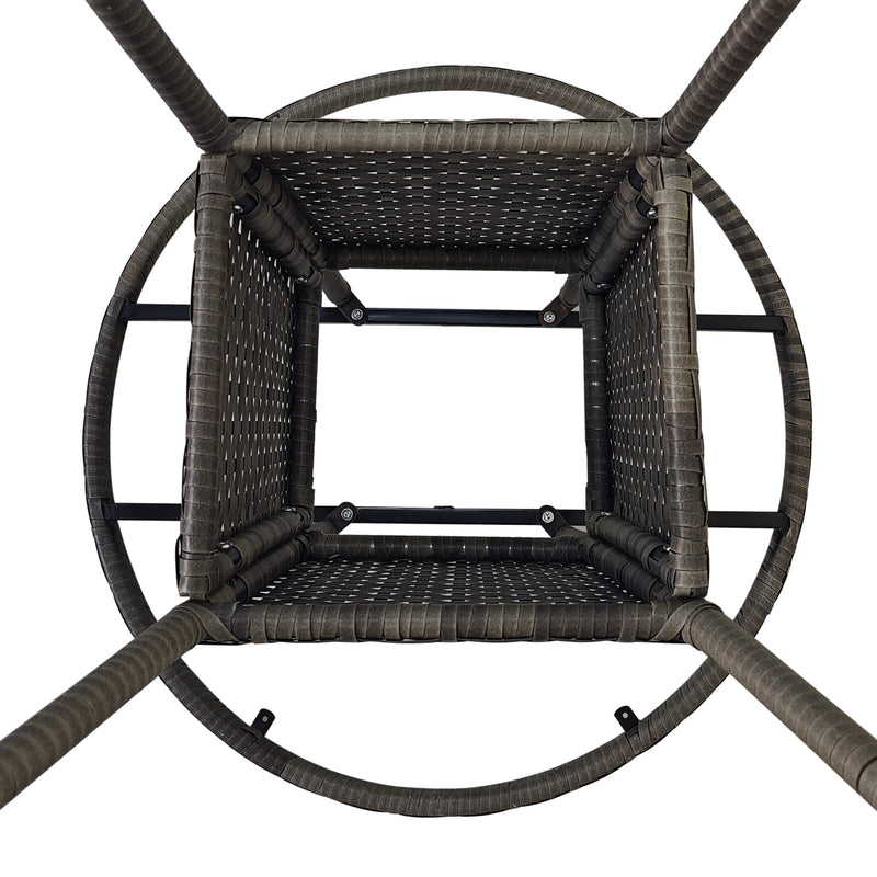 Square rattan dining table – image 9