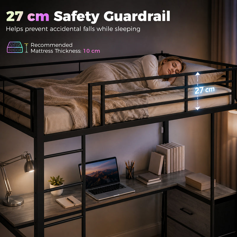 High sleeper with desk – image 6