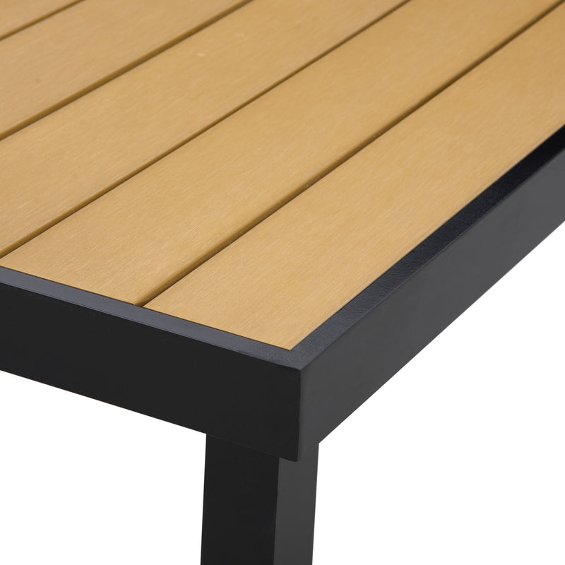 8-seater wood-effect garden table – image 9