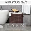 Two-compartment bamboo laundry basket – image 4
