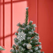 5ft snow-flecked tree with pine cones – image 9
