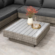 Light grey rattan corner sofa set – image 9