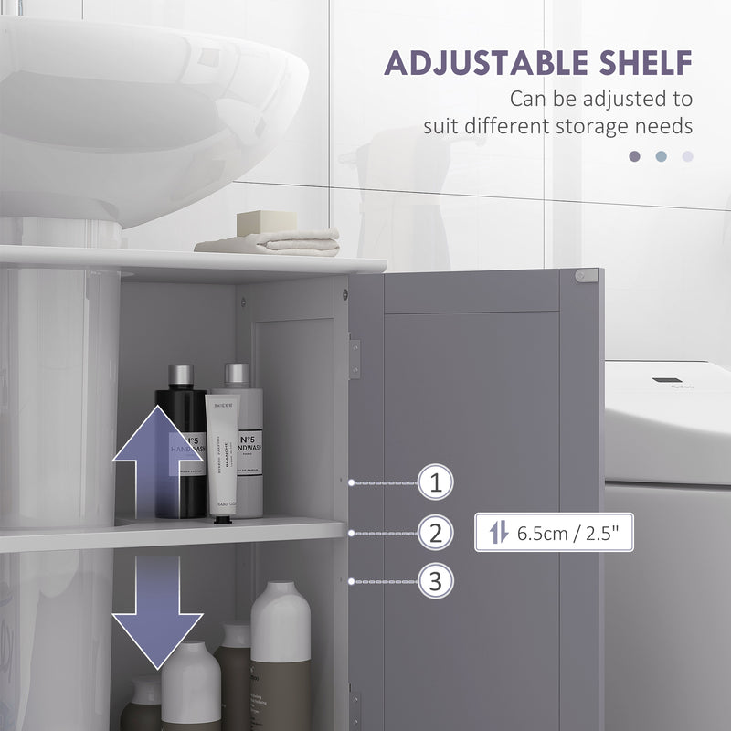 Grey & white under sink cabinet – image 6