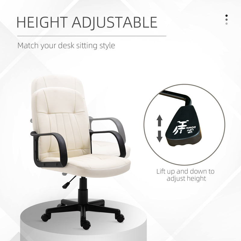 PU leather swivel desk chair – image 4
