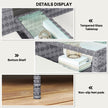 2-seater rattan bench with table – image 4