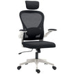 HOMCOM Executive Office Chair, Ergonomic Mesh High Back Desk Chair with Flip-up Armrest, Rotatable Headrest, Adjustable – view 10