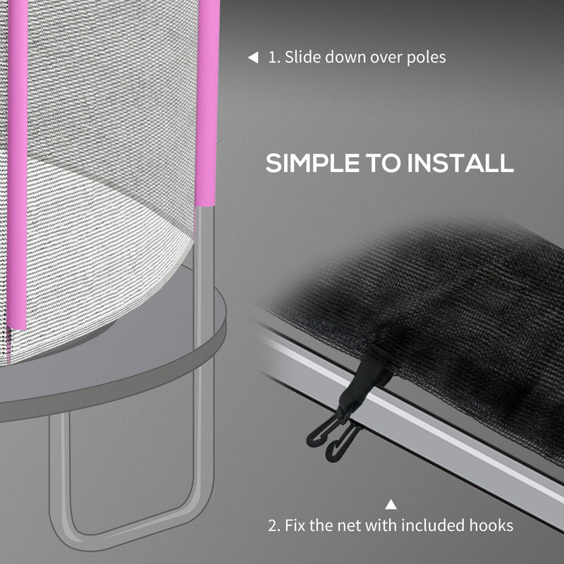 Pink 10ft trampoline net – image 6