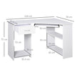 L-shaped corner desk with keyboard tray – image 3