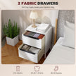 2-drawer fabric bedside chest – image 4