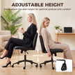 HOMCOM Home Office Desk Chair Height Adjustable Swivel Chair Cross Legged Wide Seat Swivel Wheels Black – view 7