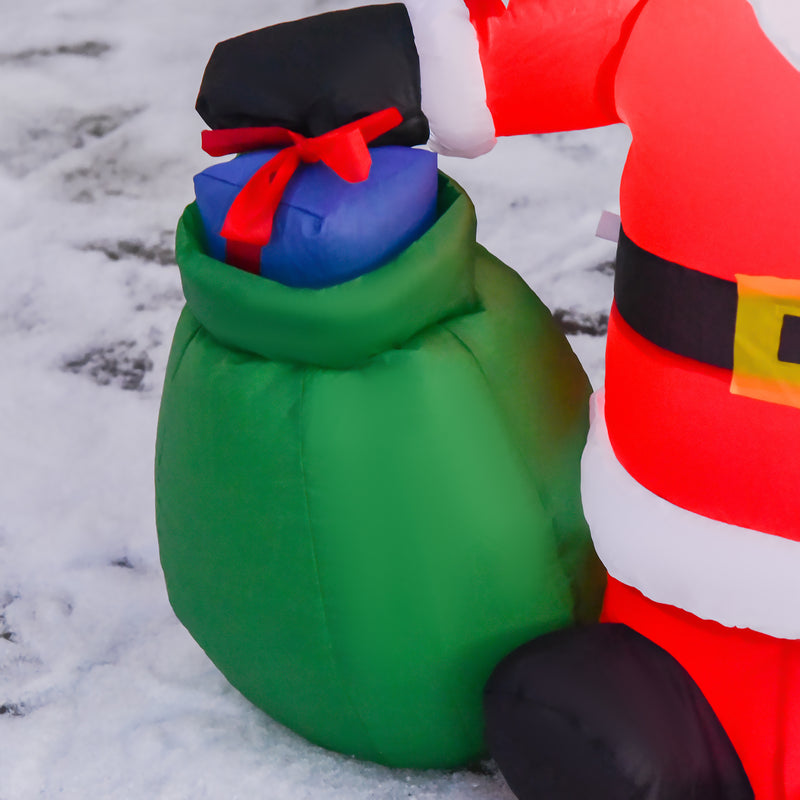 Close-up of a decorative detail on the 4ft Santa